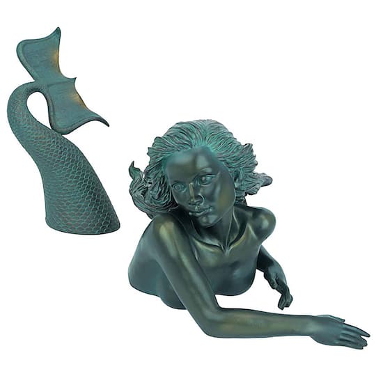 Design Toscano&#xAE; 7&#x22; Meara the Mermaid Sculptural Garden Swimmer Statue